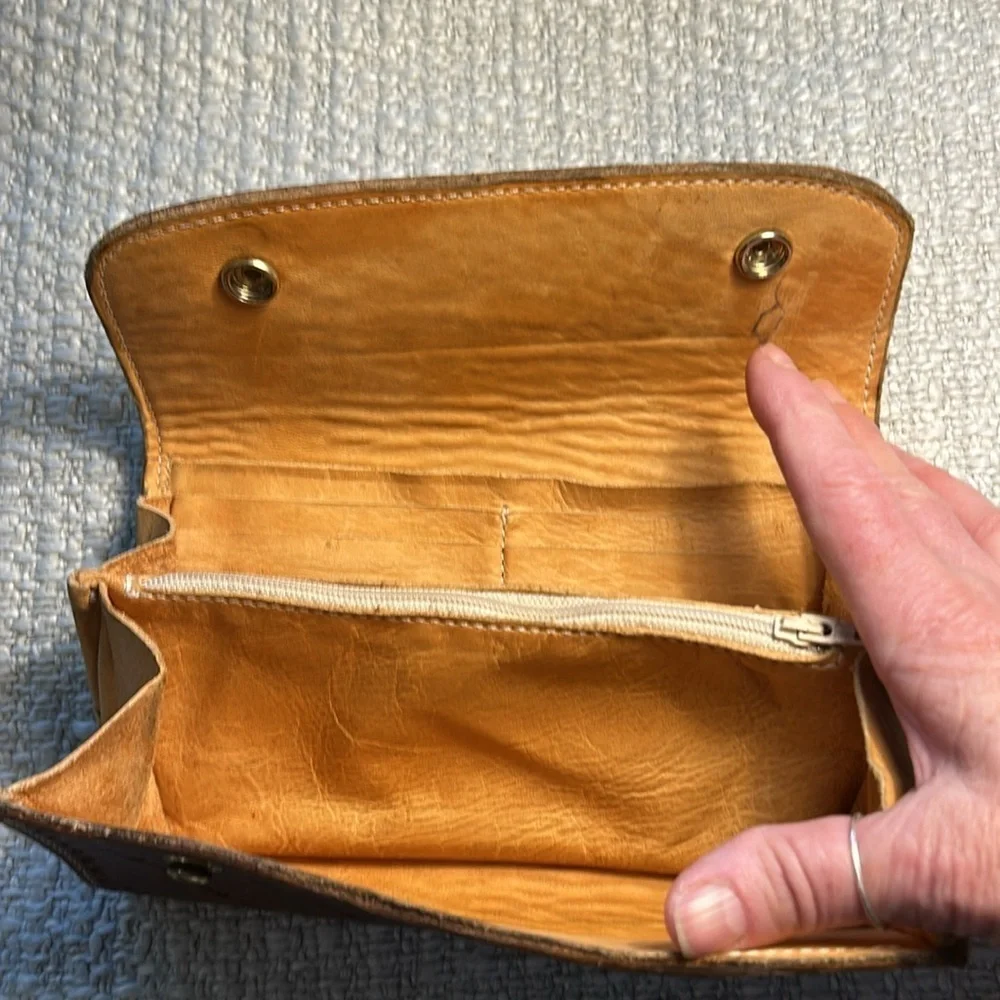 COUNTRY BUG WALLET BROWN LEATHER